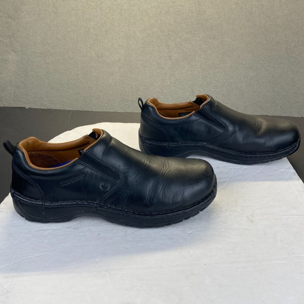 Red Wing Work Shoes Safety Toe Black Leather Mens 8700 Slip On Loafer 11 E2 EE